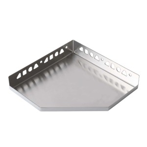 Dalsys befliesbare Duschablage, 200x200mm, Edelstahl Silber. Eckregal für Bad und Dusche.