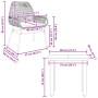 vidaXL 3-Tlg. Garten-Essgruppe Schwarz: Tisch und 2 Stühle mit Maßen.