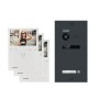 Balter Evo Video Türsprechanlage für 1 Familienhaus, anthrazitgraue Türstation und 3 Monitore.