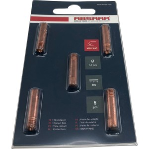 Absaar MIG-Düse, Ø 0,9 mm, 5 Stück, Zubehör für Schweißgeräte.