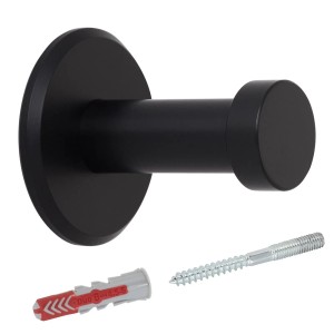 SOTECH Garderobenhaken TALEA Ø10 mm Ø15 mm Länge 30 mm Edelstahl Schwarz Eloxiert