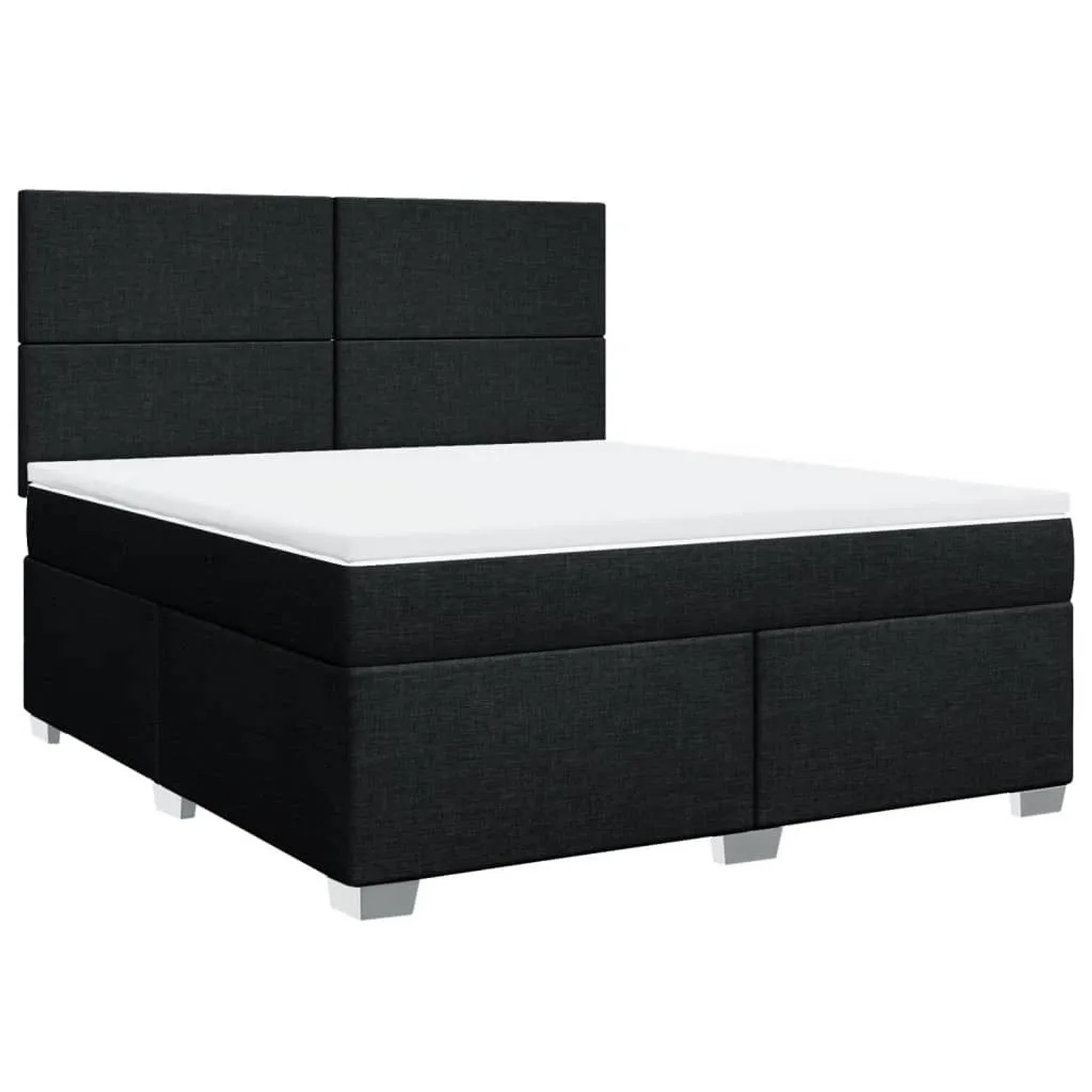 vidaXL Boxspringbett mit Matratze Schwarz 180x200 cm Stoff 3290562 günstig online kaufen