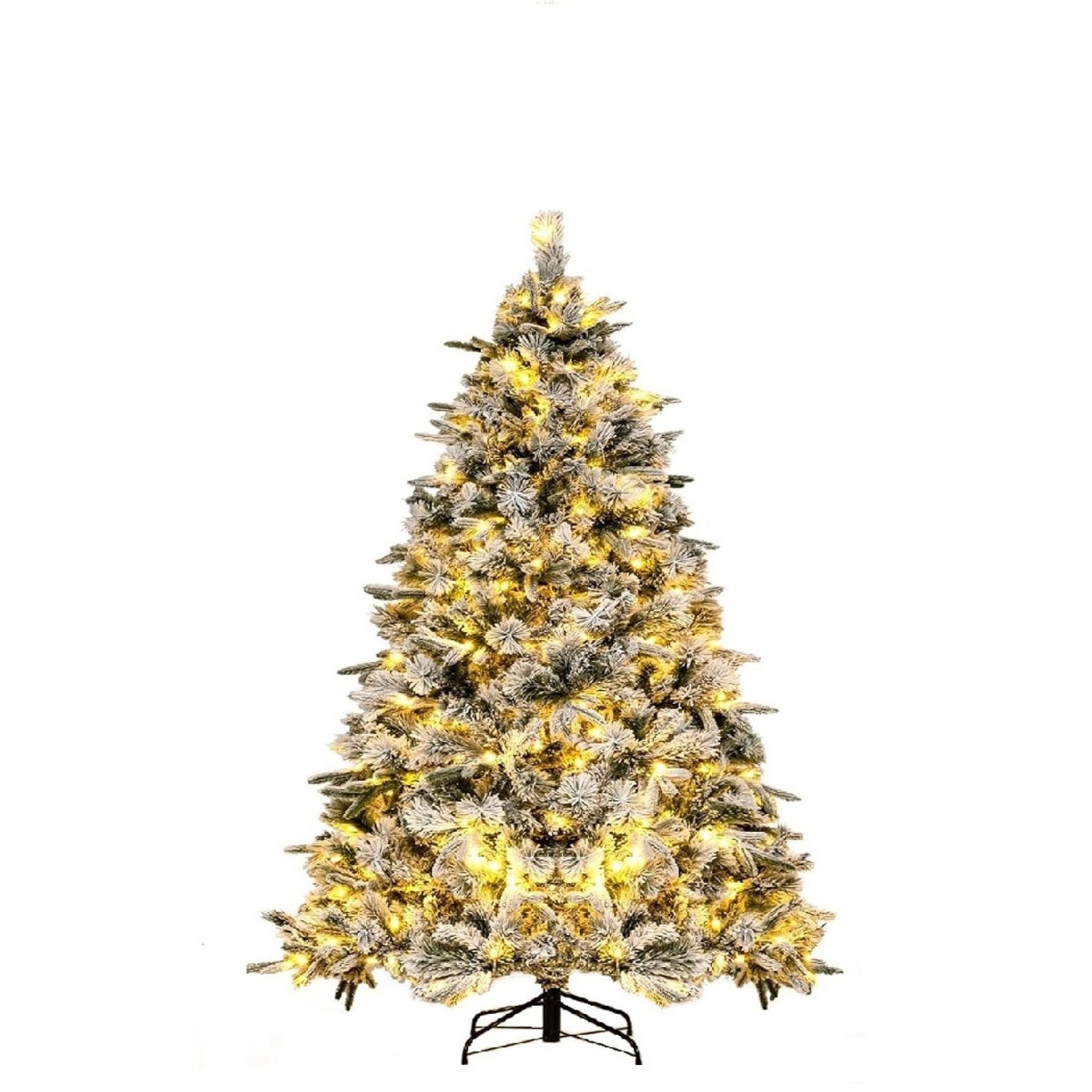 Costway Künstlicher Weihnachtsbaum mit 250 Led-Lichtern Grün 180cm