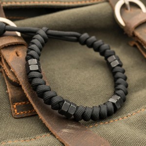 Relaxdays Paracord Nylon Schwarz Reißfest Wetterfest 80 m 4 mm 670 g