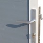 Detailaufnahme: Tür mit Griff des grauen Bertilo Gartenhaus Pentus 3 Lounge.