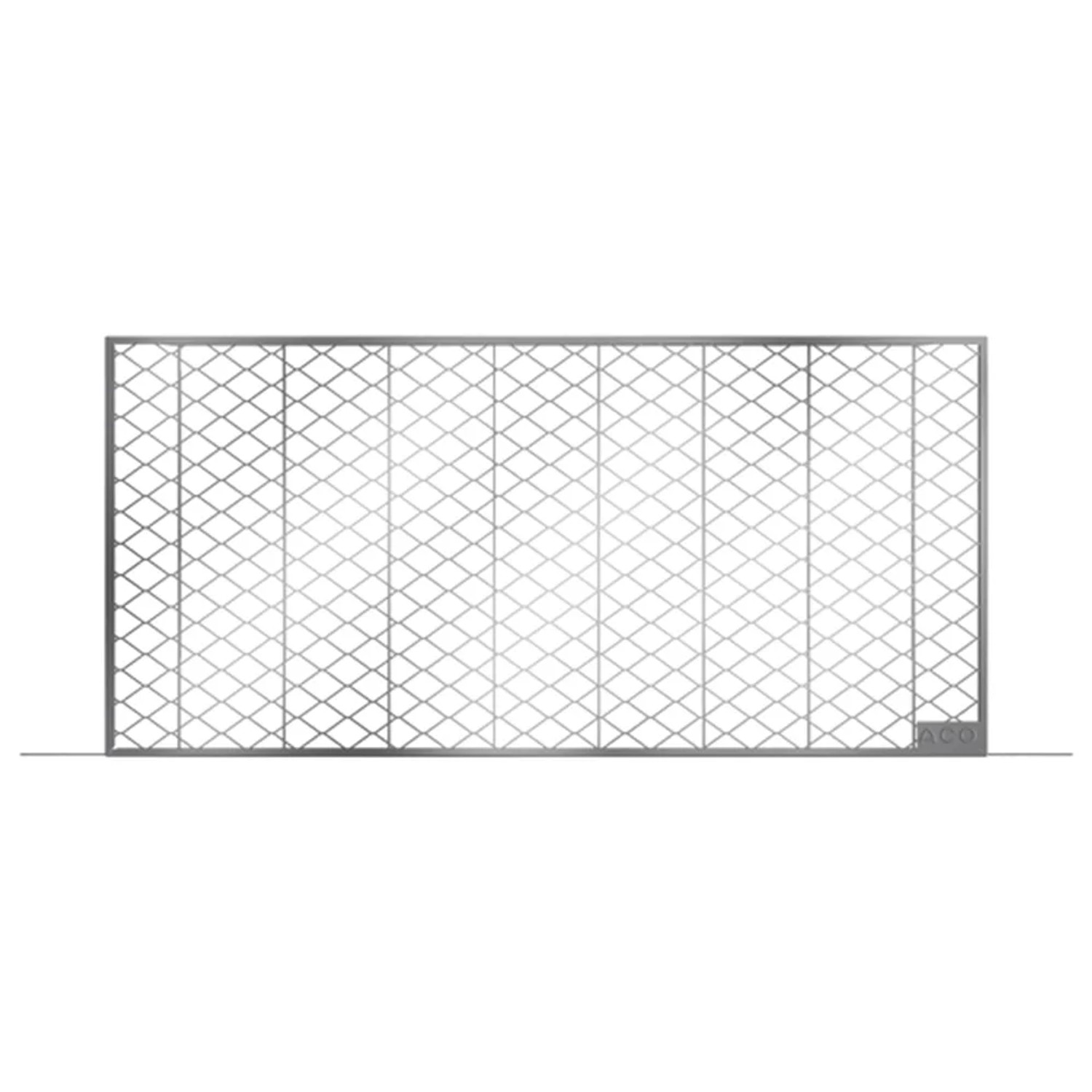 ACO Streckmetallrost für Lichtschacht Stahl verzinkt 84 cm x 40 cm x 5 cm
