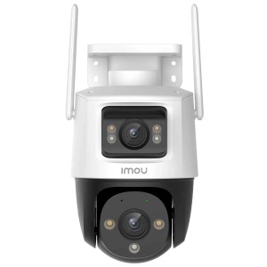 IMOU Cruiser Dual 6 MP Überwachungskamera mit zwei Objektiven, WLAN, PTZ und Nachverfolgung.