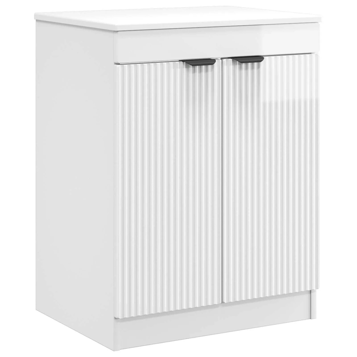 vidaXL Badezimmerschrank Hochglanz Weiß 54 x 41 x 70 cm Holzwerkstoff 890152