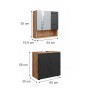 Vicco Badmöbel-Set Irma, 2-teilig, Eiche Goldkraft/Anthrazit: Unterschrank und Spiegelschrank.
