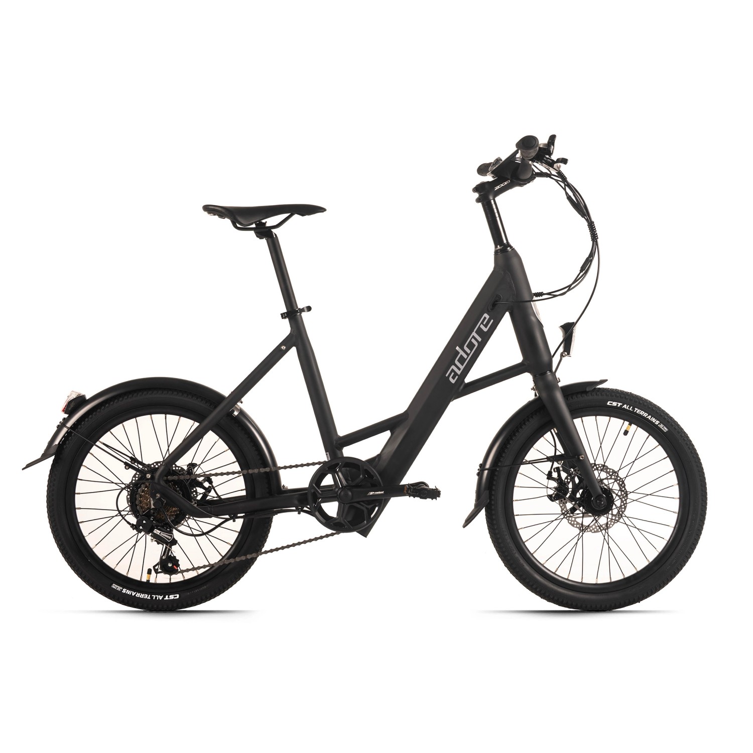 ADORE E-Citybike 20 Zoll Alu Kompaktfahrrad C-200 Compact Bike Heckmotor 45NM 10,4Ah Schwarz