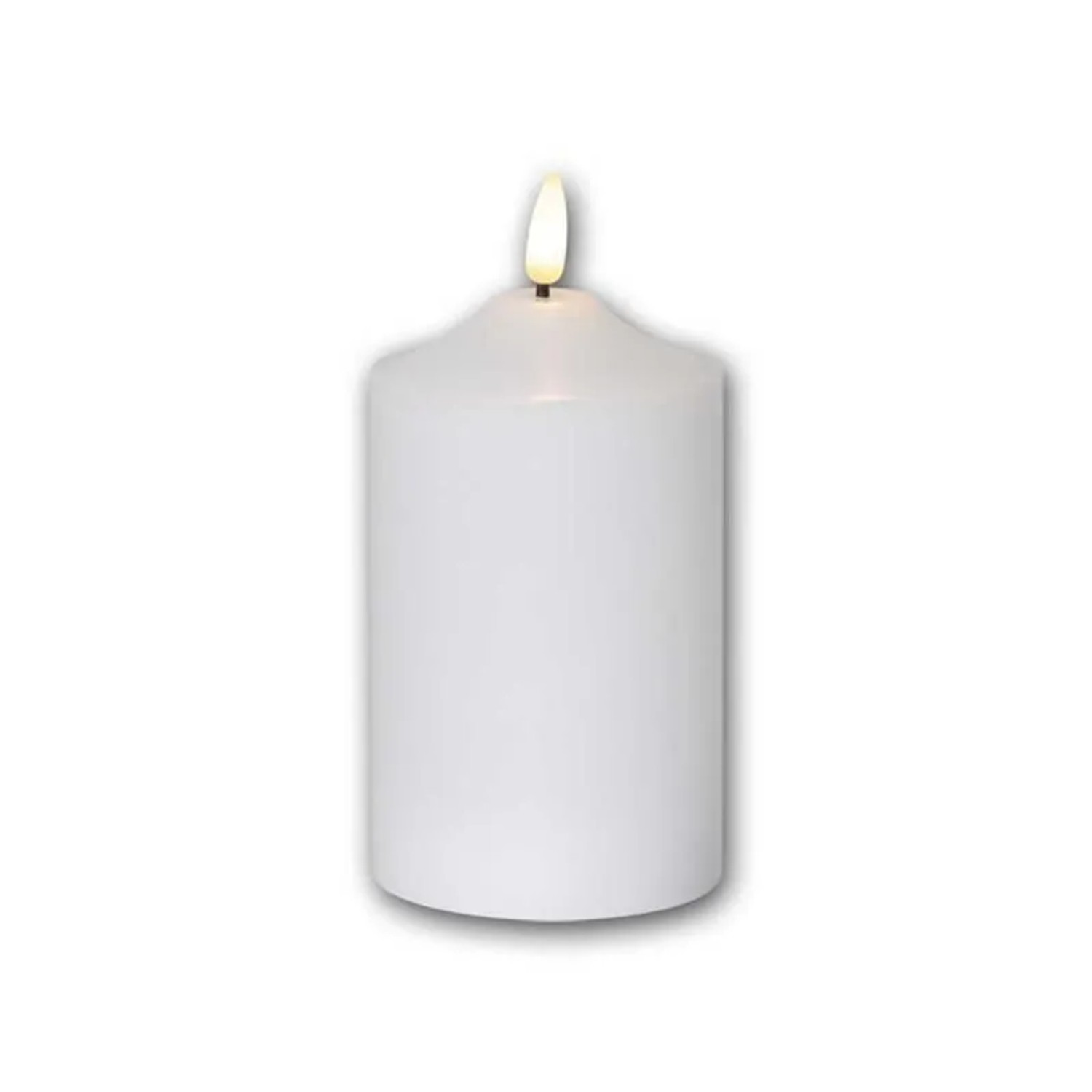 Star Trading LED Stumpenkerze 3D-FLAMME 75x15cm Timer Warmweiß