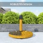 Outsunny Schirmständer aus Beton und Metall in Holzoptik, rund, für Gartenschirme bis 3 m.