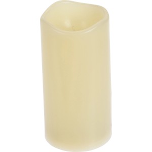 Elfenbeinfarbene LED Kerze, 15 cm hoch, für Innen- und Außenbereich.