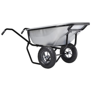 Haemmerlin Zweirad-Schubkarre Expert Excellium 230 l, verzinkte Mulde, Lufträder.