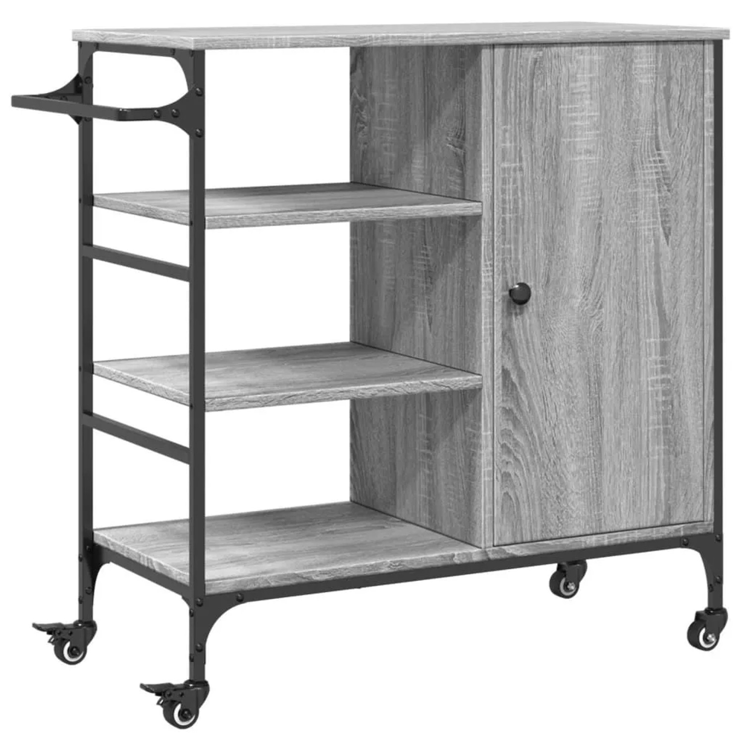 vidaXL Küchenwagen Grau Sonoma 87,5x38,5x84,5 cm Holzwerkstoff 842389