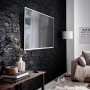 Wohnraum mit schwarzem Rebel of Styles Verblender Porto Black EPS in Steinoptik.