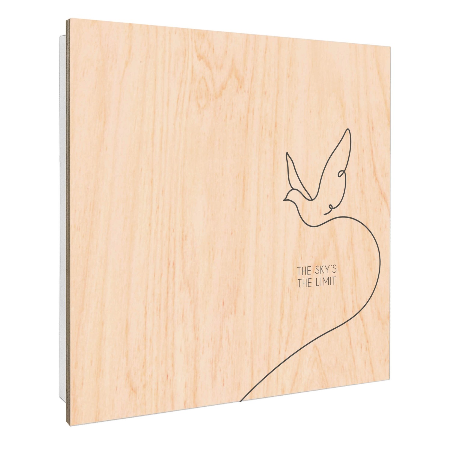 Banjado Großer Schlüsselbox Holz 30x30cm Weiß Scharnier Rechts 50 Haken Sch günstig online kaufen