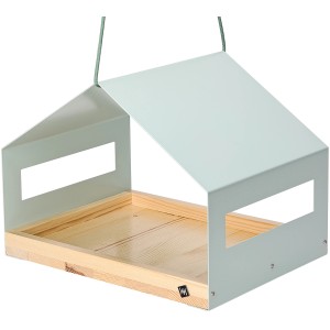 WONDERMAKE Design Vogelhaus cibarium6 zum Aufhängen, mint-türkis Dach, Kiefernholz