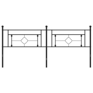 vidaXL Ersatz-Kopfteil Metall Schwarz 200 cm 374377
