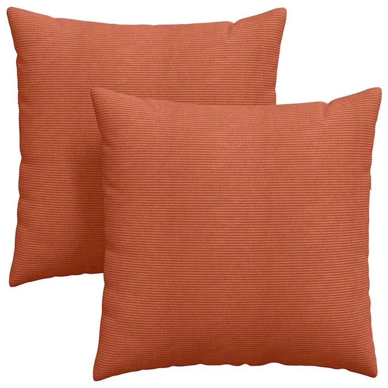 vidaXL Sofakissen 2 Stück Rot-Orange 60 x 60 cm Cordstoff 42014039