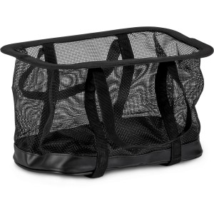 Schwarzer Petromax Netzeinsatz für 8L Kühltasche, robust und faltbar.