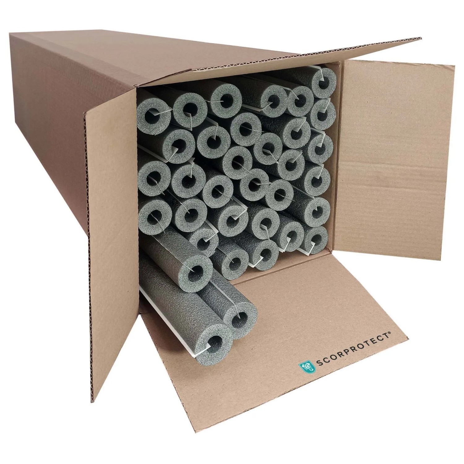 Scorprotect Karton Graue PE Rohrisolierung Selbstklebend 15 X 13 X 1 Meter