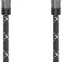 Grau-schwarzes Hama Antennenkabel mit F-Stecker, 5 m, für Audio- und Videoübertragung.