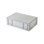 Graue PROREGAL Eurobox NextGen Insight, 30 Liter, mit seitlicher Öffnung. Ideal als Transportbox und zur Aufbewahrung.