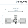 Schütte Wannenarmatur Tokyo II Chrom, Maße: 210x95x150mm, für Bad & Dusche