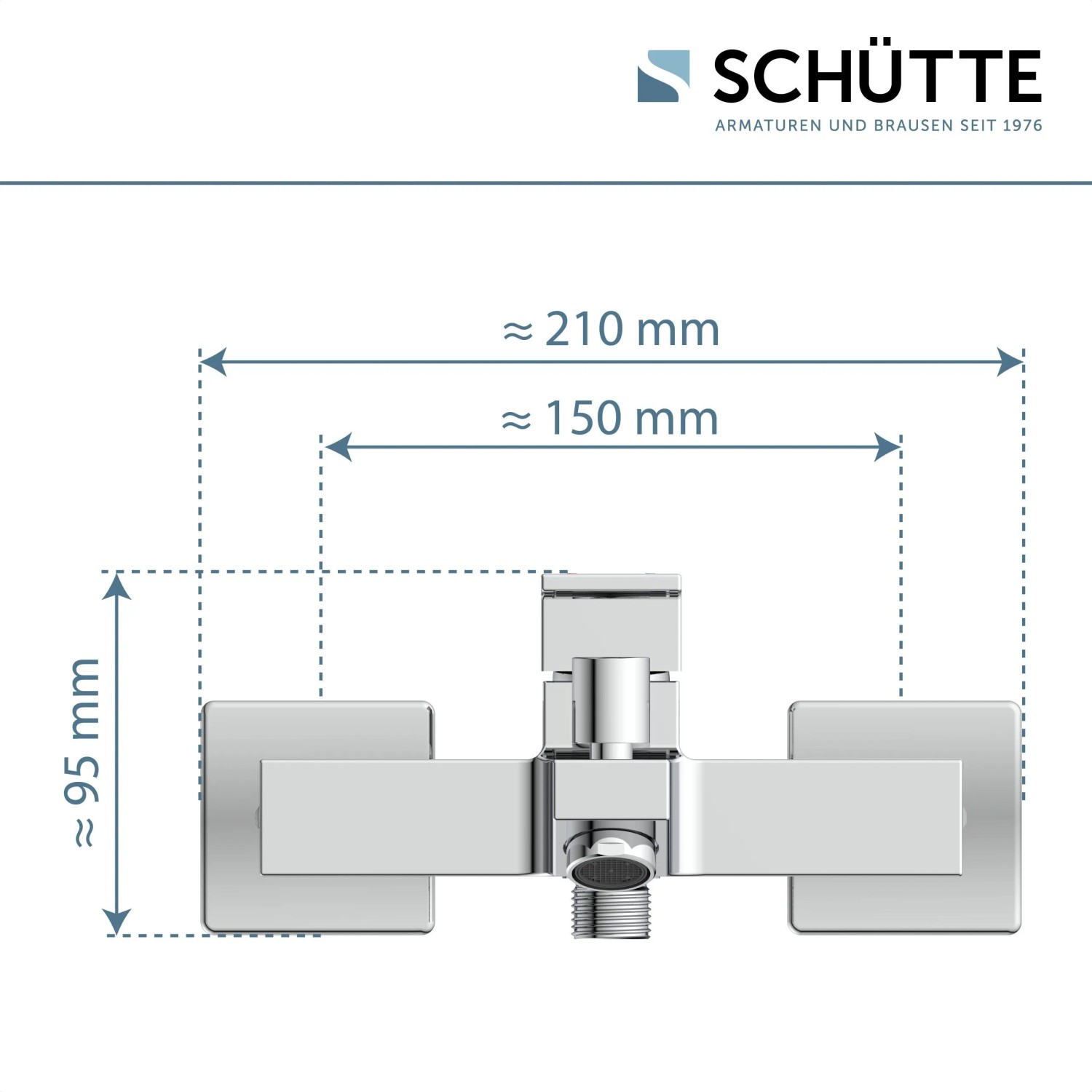 Schütte Wannenarmatur Tokyo II Chrom, Maße: 210x95x150mm, für Bad & Dusche