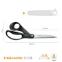Fiskars Hardware-Schere (25 cm) mit schwarzem Griff und Klingenschutz.