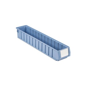 Blauer Regalkasten (10er Sparset) mit Etikett, 60 cm tief, für Aufbewahrung & Ordnung im Lager.