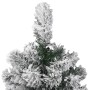 Detailaufnahme: Beschneiter, künstlicher Weihnachtsbaum (120cm) von vidaXL. Klappbarer Tannenbaum mit weißen Spitzen.