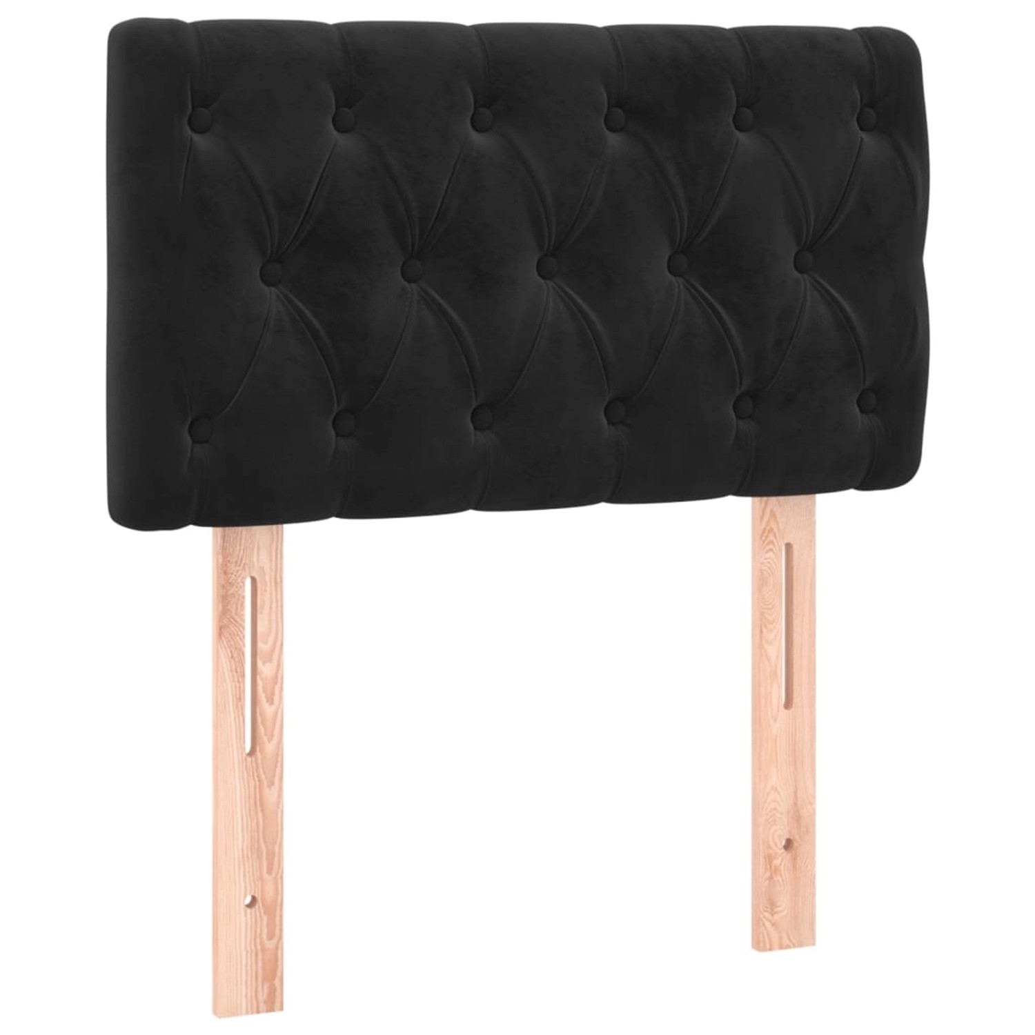 vidaXL LED Kopfteil Schwarz 80x7x78/88 cm Samt 3121980