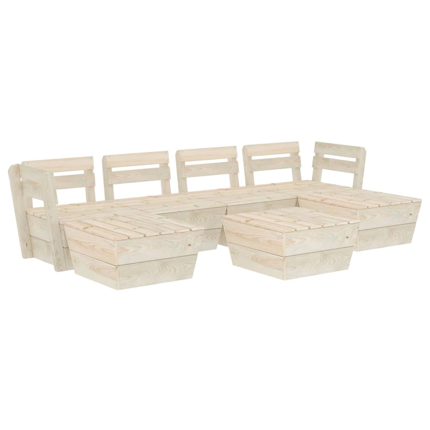 vidaXL 7-Tlg Garten-Paletten-Lounge-Set Imprägniertes Fichtenholz 3063724