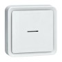Weißer Schneider Electric Wiser Rauchmelder für die Hausautomation.