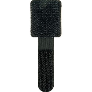 Schwarzer Schwaiger Klett-Wandclip zur Kabelbefestigung.