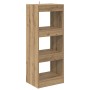 vidaXL Bücherregal Braun mit 3 Fächern aus Holzwerkstoff, 103 cm hoch. Modernes Standregal.