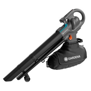 Gardena PowerJetCollect Akku-Laubsauger/-bläser (ohne Akku) mit Fangsack und 360-Grad-Rad.