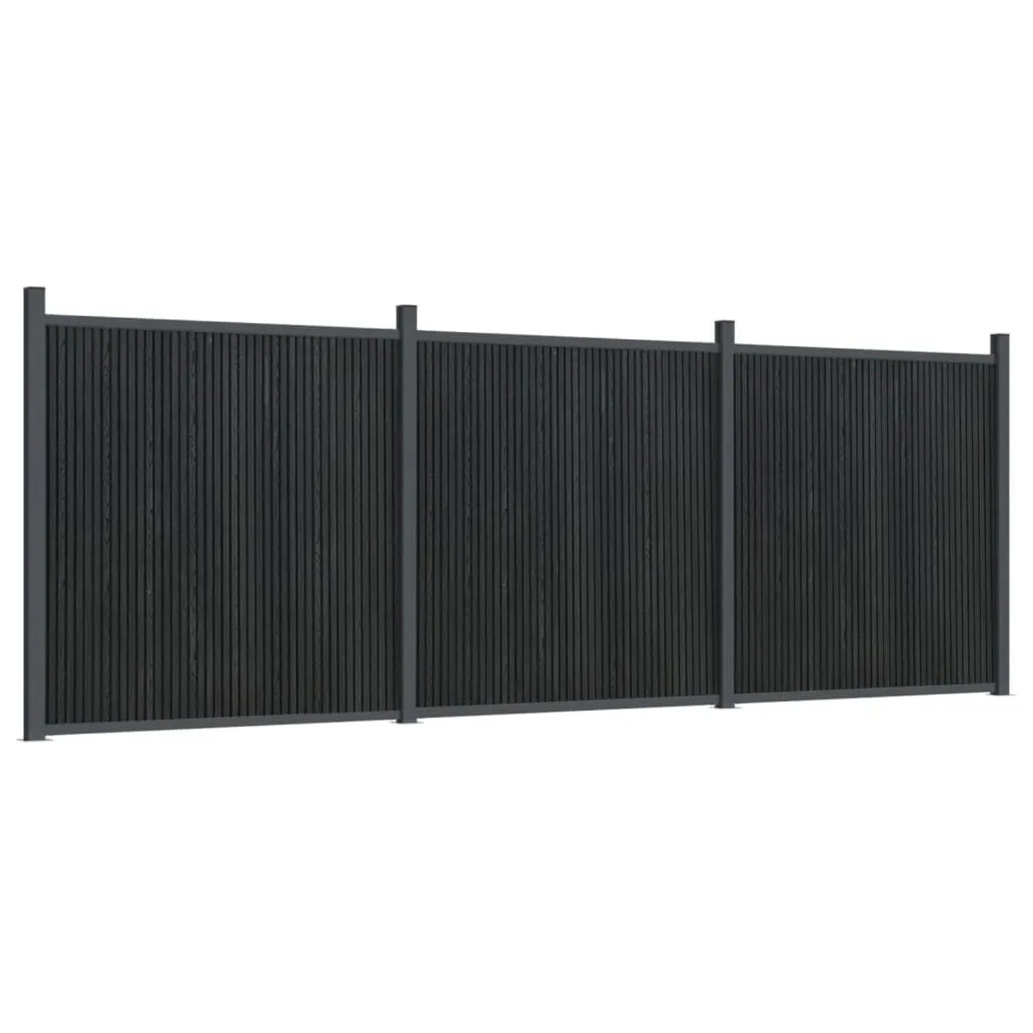 vidaXL Zaunelement Grau 526x186 cm WPC 3282791 günstig online kaufen