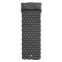 Graue ECD Germany Camping Isomatte, 185x62x15 cm, aus Nylon mit integriertem Kopfkissen.