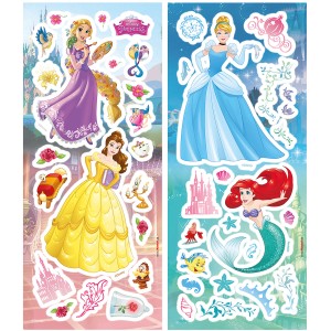 Komar Deko-Sticker Princess mit Disney Prinzessinnen Motiven, 14x33cm, für Kinderzimmer.
