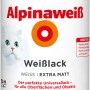 Dose Alpinaweiß Weißlack extra matt, 750ml. Weißer Lack für Holz, Metall, Mauerwerk und mehr.