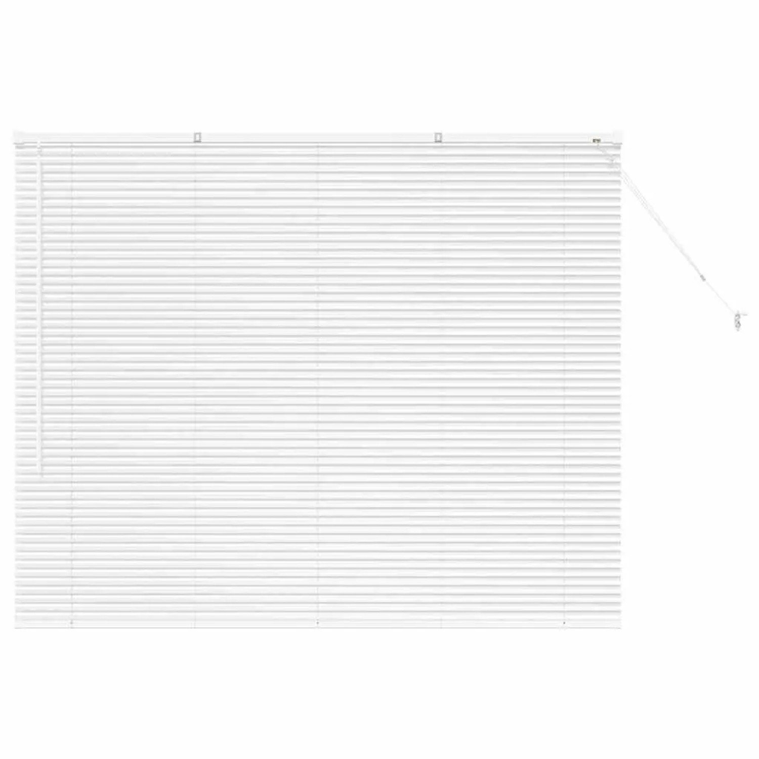 vidaXL Balkenjalousien mit Vorhängen Weiß 130 x 155 cm Aluminium 42005983 günstig online kaufen