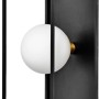 Moderne Ledvance Bad-Wandleuchte Decor Square, 3-flammig, schwarz mit weißen Kugeln.