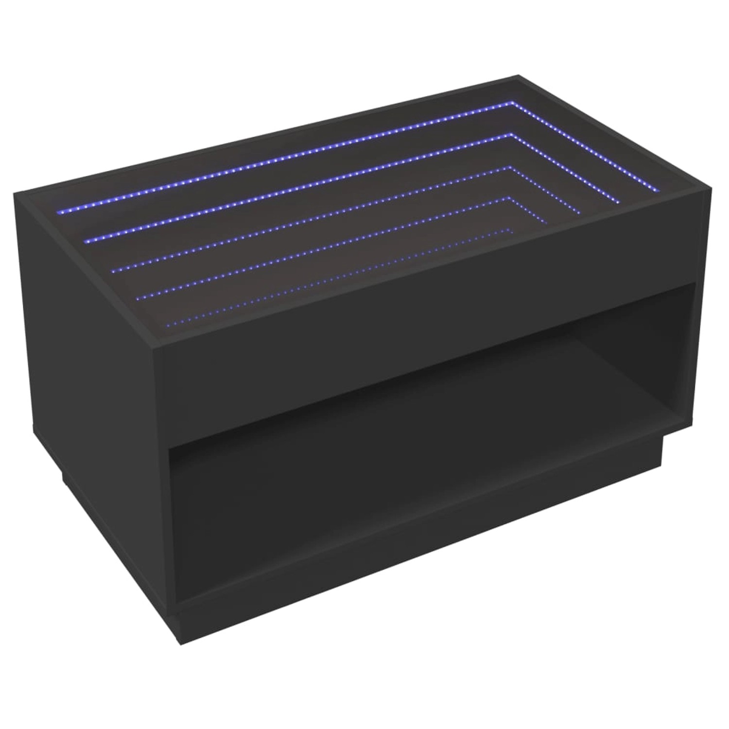 vidaXL Couchtisch mit Infinity-LED Schwarz 90x50x50 cm 847666 günstig online kaufen