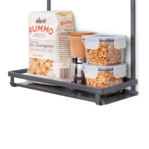 Emuca Plasline Endkappen-Set für Schrank-Utensilienregal, rechteckig, Kunststoff satiniert.
