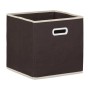 Relaxdays Faltbox 2er Set Vlies Braun Faltbar 30 cm x 30 cm x 30 cm