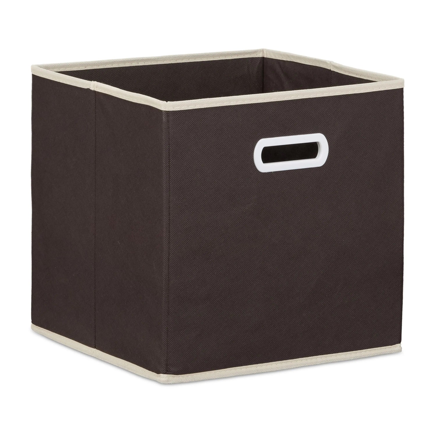 Relaxdays Faltbox 2er Set Vlies Braun Faltbar 30 cm x 30 cm x 30 cm