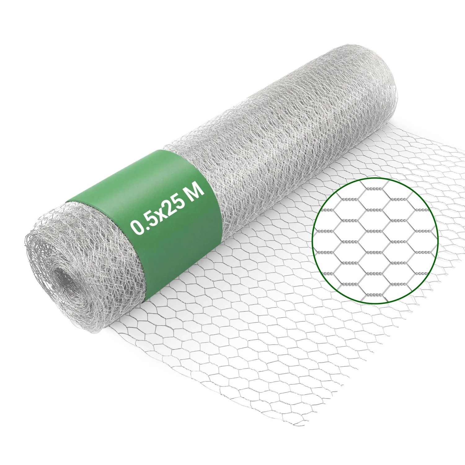 Wiltec Volierendraht 25x0,5m Hasendraht 50mm Maschenweite Sechseckgeflecht Zaun Wiltec Volierendraht 25X05M Hasendraht 50Mm Maschenweite Sechseckgeflecht Zaun